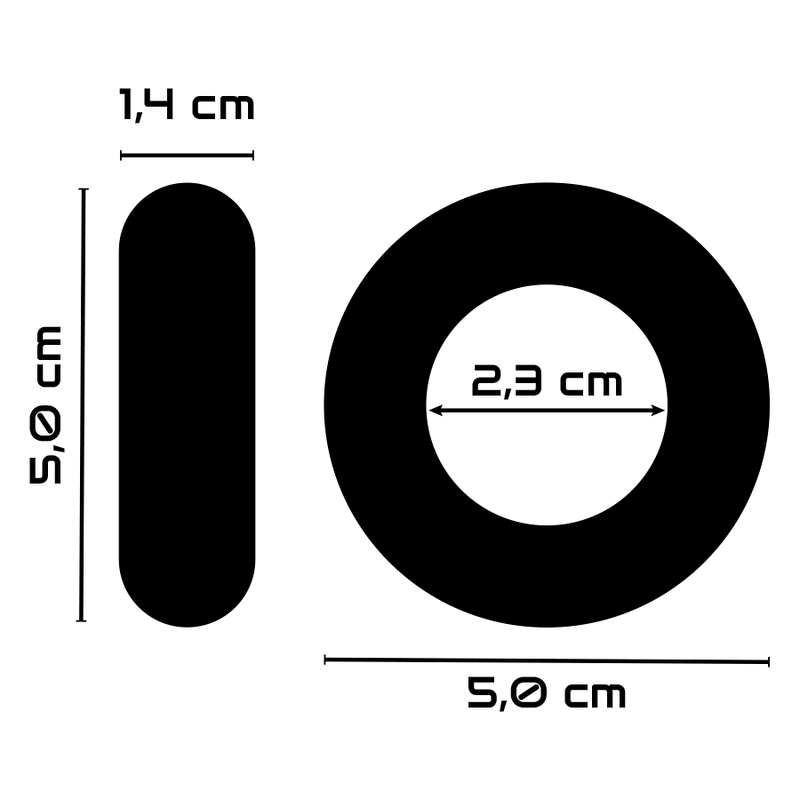 POWERING - SUPER FLEXIBLER UND WIDERSTANDSFÄHIGER PENISRING 5CM PR03 SCHWARZ 4 