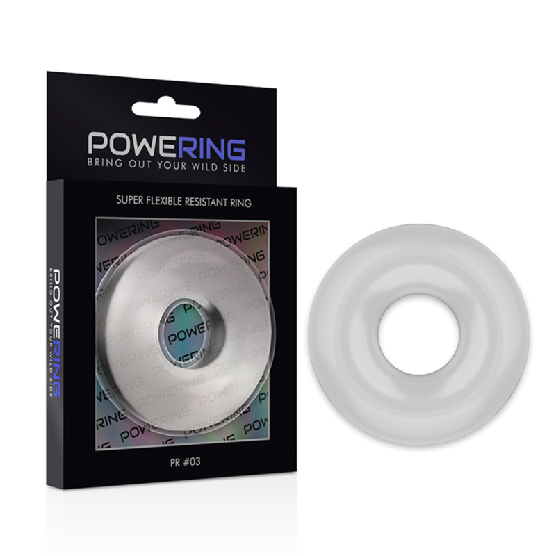 POWERING - ANNEAU PÉNIS SUPER FLEXIBLE ET RÉSISTANT 5CM PR03 CLAIR 5 