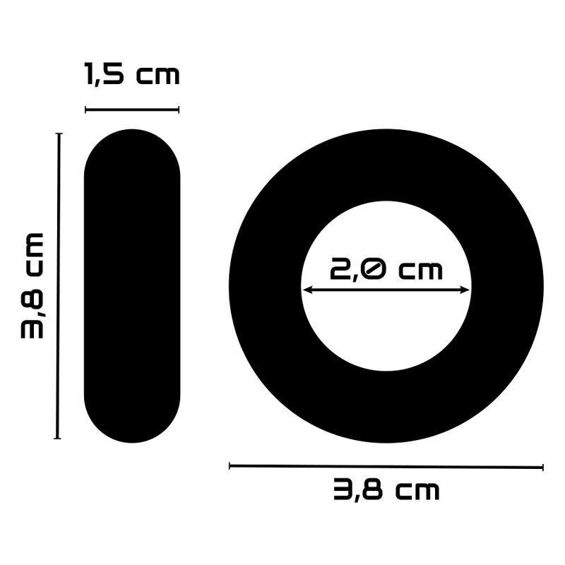 POWERING - SUPER FLEXIBLER UND WIDERSTANDSFÄHIGER PENISRING 3,8 CM PR04 KLAR 4 