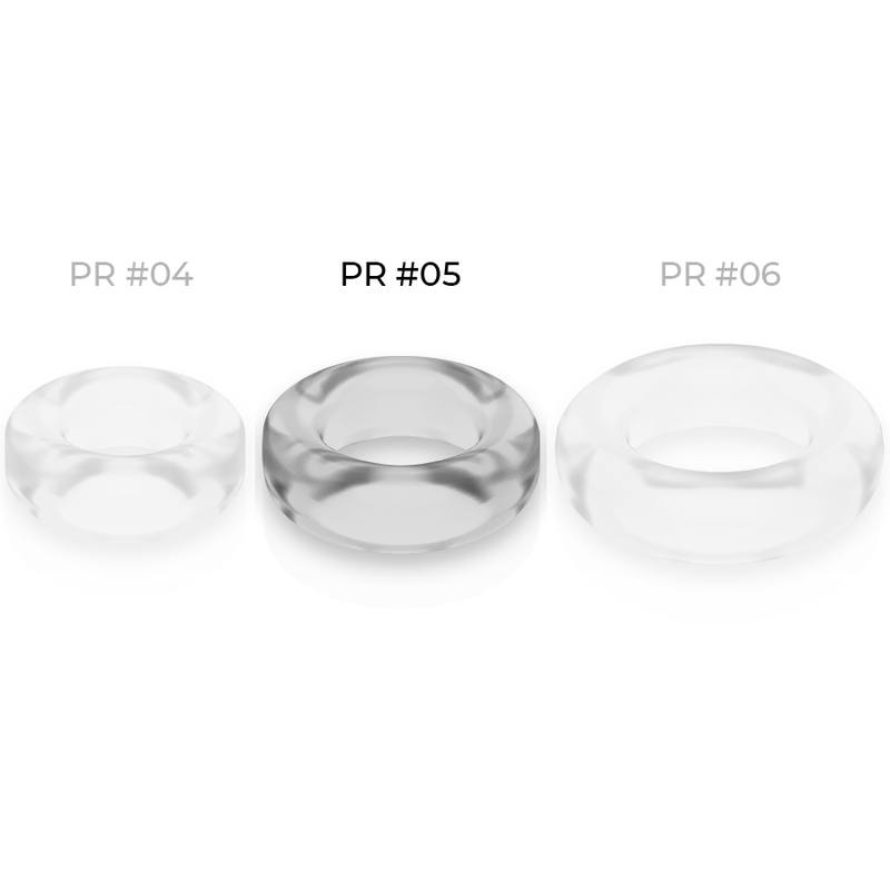 POWERING - SUPER FLEXIBLE AND RESISTANT PENIS RING 4.8CM PR05 CLEAR 3 