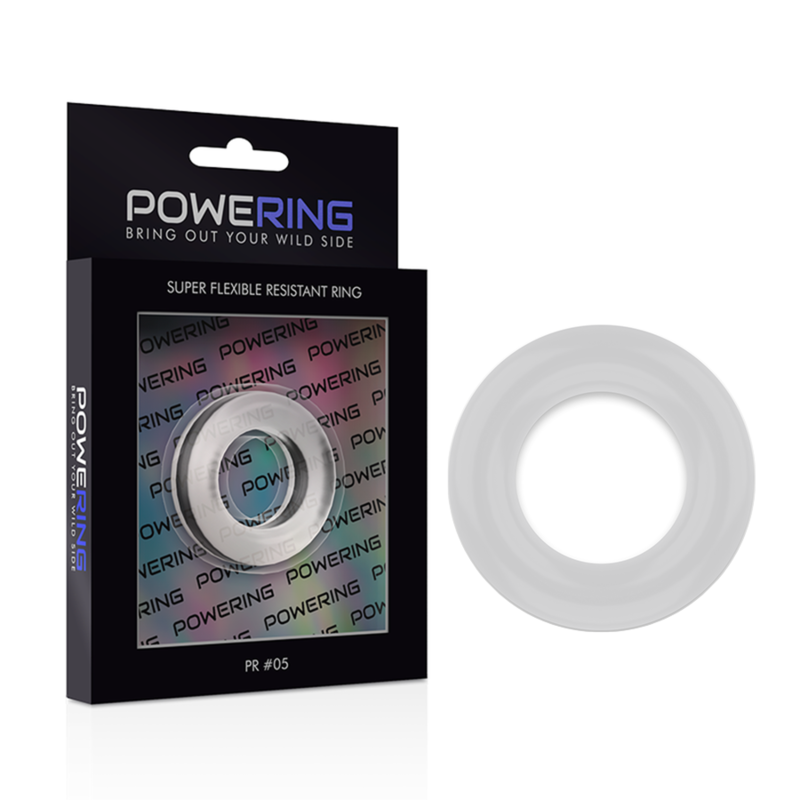 POWERING - ANELLO PER PENE SUPER FLESSIBILE E RESISTENTE 4,8 CM PR05 TRASPARENTE 6 