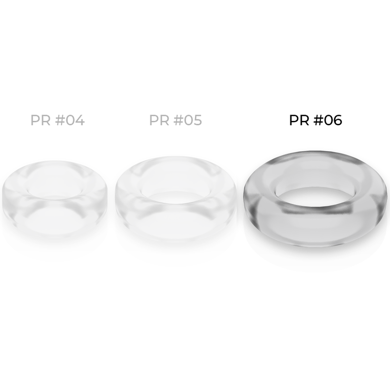 POWERING - SUPER FLEXIBLE AND RESISTANT PENIS RING 5.5CM PR06 CLEAR 3 