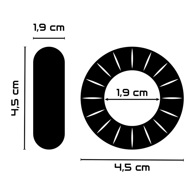 POWERING - SUPER FLEXIBLER UND WIDERSTANDSFÄHIGER PENISRING 4,5 CM PR07 SCHWARZ 3 