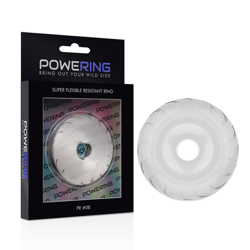 POWERING - ANNEAU PÉNIS SUPER FLEXIBLE ET RÉSISTANT 5CM PR08 CLAIR 4 