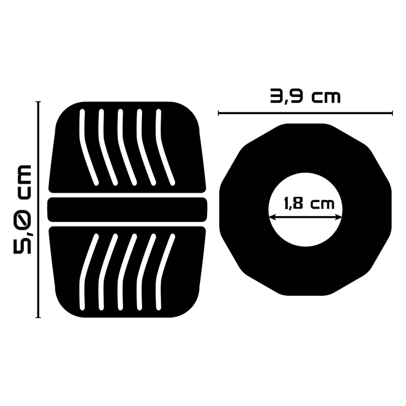 POWERING - SUPER FLEXIBLER UND WIDERSTANDSFÄHIGER PENISRING 5 CM PR11 SCHWARZ 2 