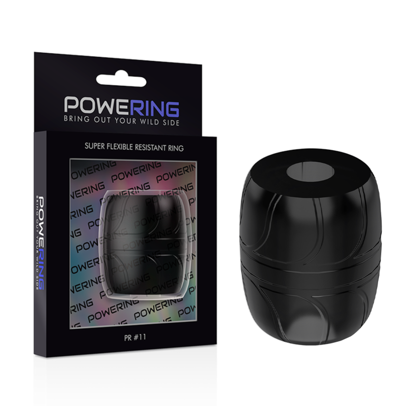 POWERING - SUPER FLEXIBLE AND RESISTANT PENIS RING 5 CM PR11 BLACK 3 