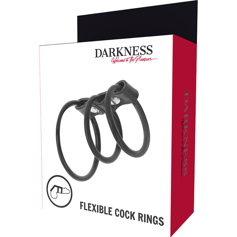 DARKNESS - SET DI 3 ANELLI PER PENE FLESSIBILI 3 