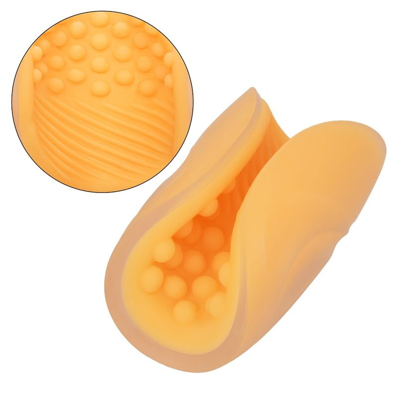 CALEXOTICS - BEADED GRIP MASTURBATOR ORANGE 3 