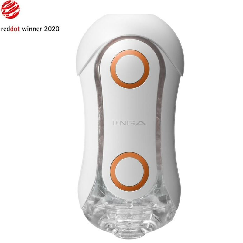 TENGA - FLIP ORB STRONG CRASH MASTURBATOR WHITE AND ORANGE 2 