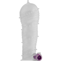 OHMAMA - TEXTURED PENIS SHEATH WITH WIDE TIP VIBRATING BULLET 1 