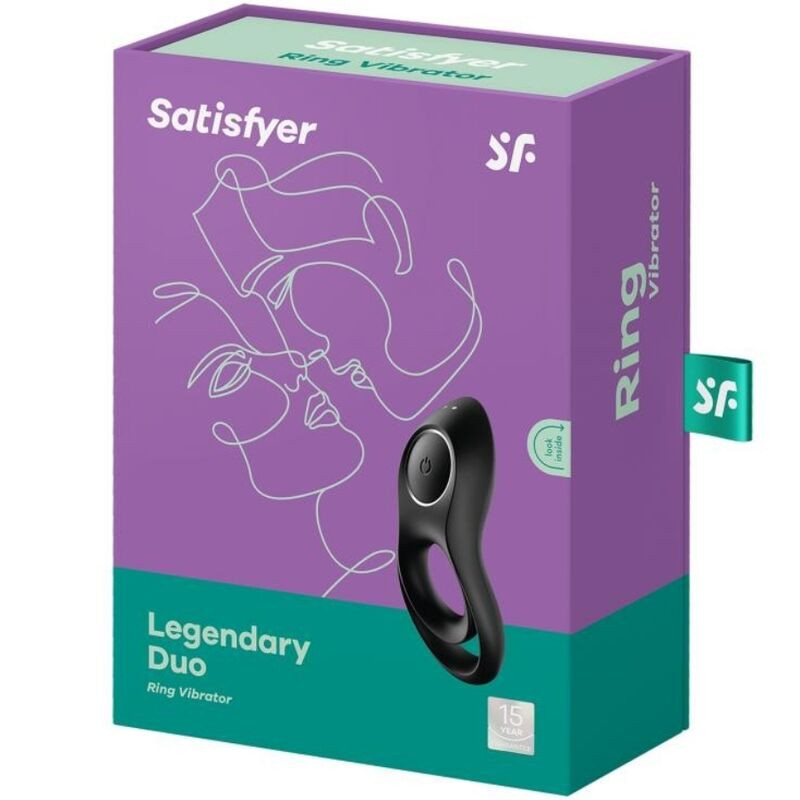 SATISFYER - VIBRATEUR ANNEAU DUO LÉGENDAIRE NOIR 3 