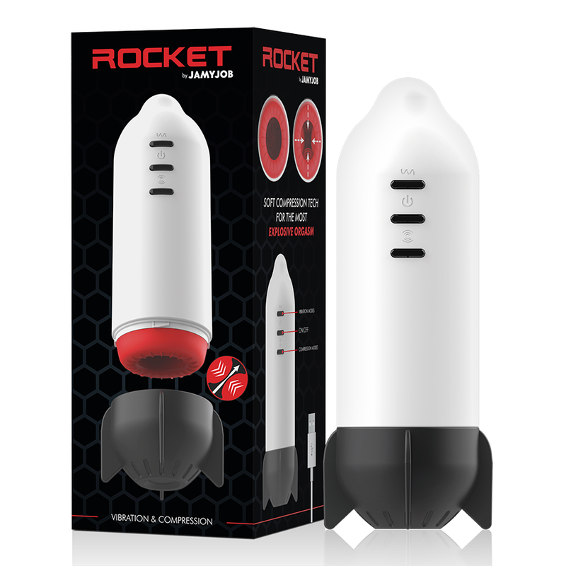 JAMYJOB - ROCKET MASTURBATOR TECNOLOGIA DI COMPRESSIONE MORBIDA E VIBRAZIONE 2 