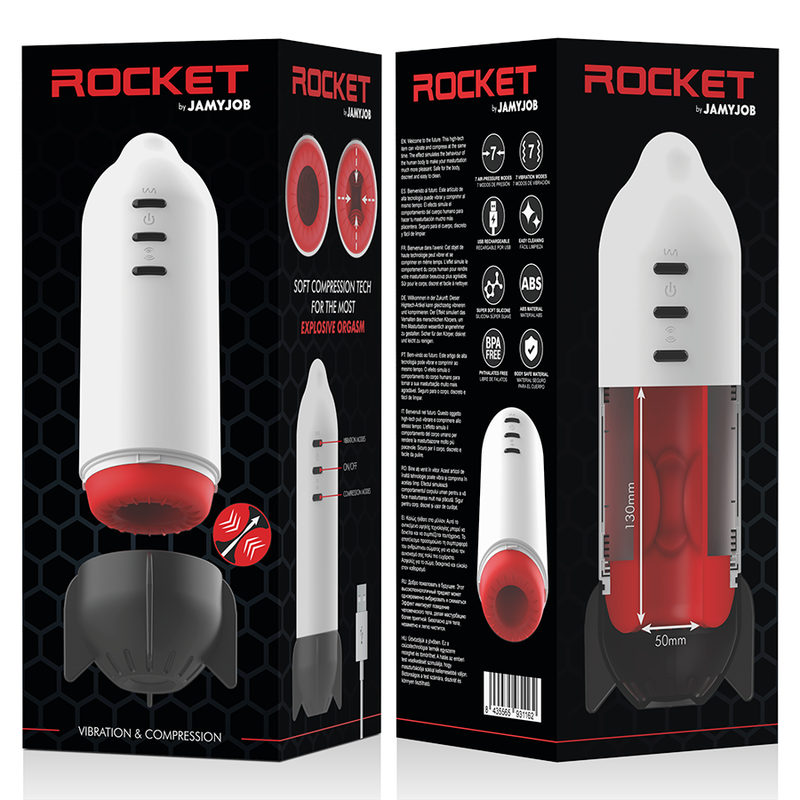 JAMYJOB - ROCKET MASTURBATOR SOFT COMPRESSION TECH AND VIBRATION 9 