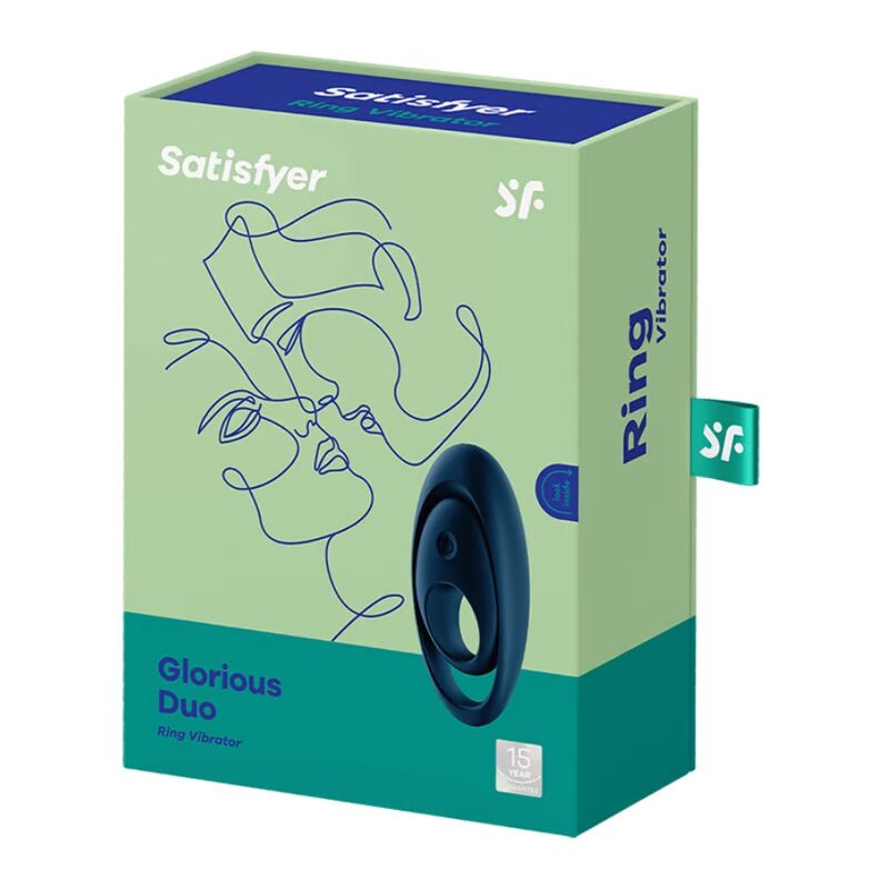 SATISFYER - GLORIOUS DUO RING VIBRATOR BLAU 2 