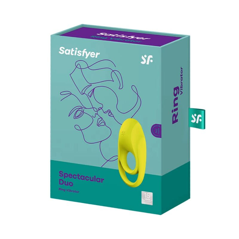 SATISFYER - SPECTACULAR DUO RING VIBRATOR YELLOW 2 