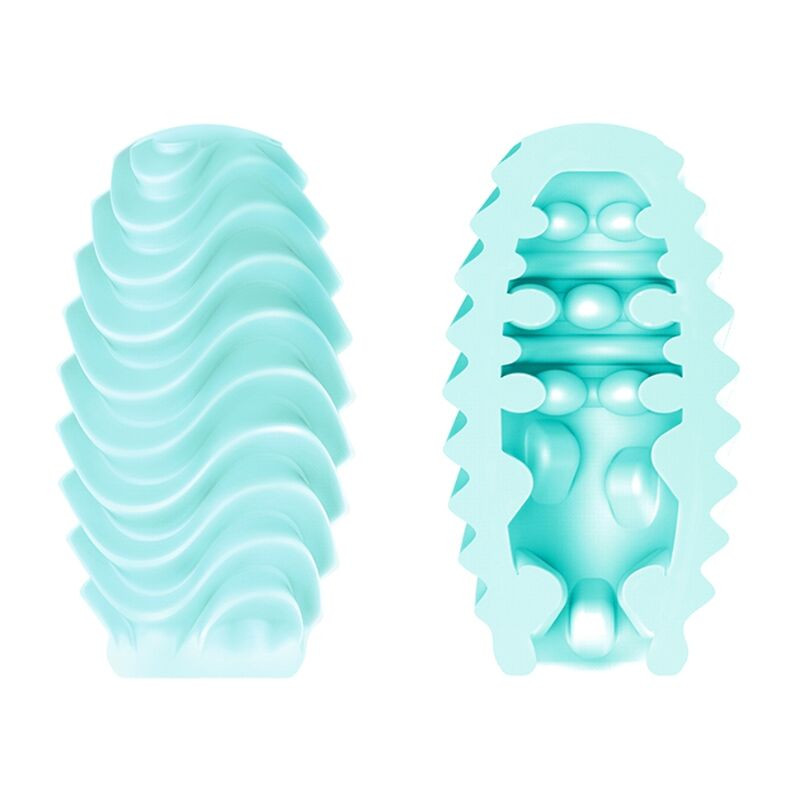 PRETTY LOVE - TURQUOISE DOUBLE SIDED MASTURBATOR EGG 1 