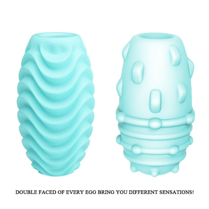 PRETTY LOVE - TURQUOISE DOUBLE SIDED MASTURBATOR EGG 2 