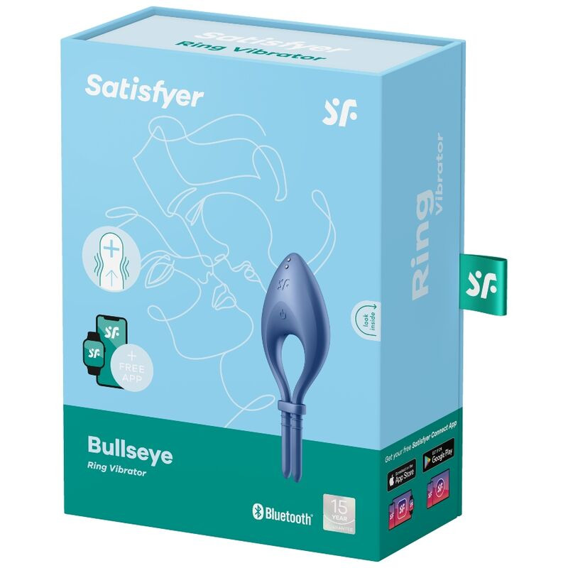 SATISFYER - BULLSEYE RING VIBRATOR APP BLUE 2 