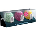 SATISFYER - 3 OEUFS MASTURBATEURS RIFFLE, BUBBLE & FIERCE 1 