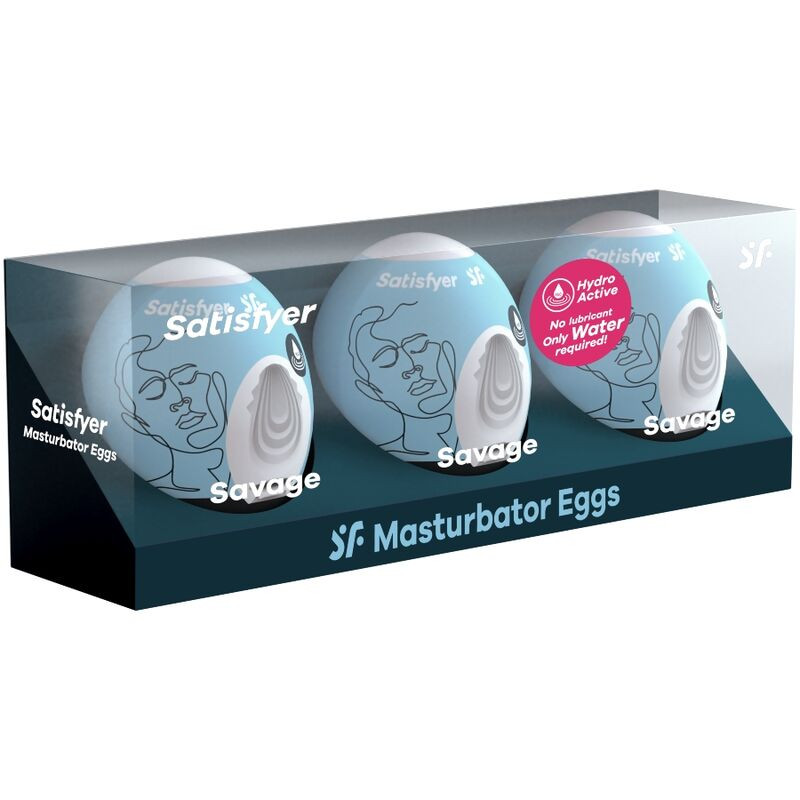 SATISFYER - 3 MASTURBATOR EGGS SAVAGE 1 