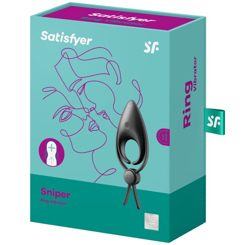 SATISFYER - VIBRATEUR ANNEAU SNIPER NOIR 2 