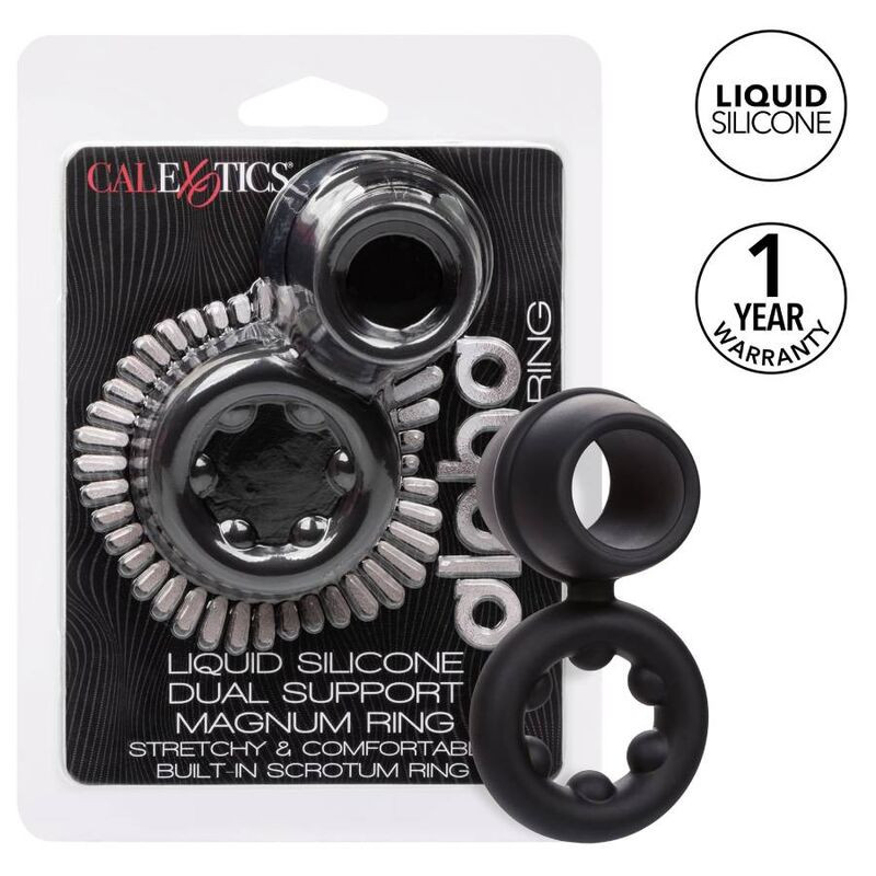 CALEXOTICS - ALPHA DUAL MAGNUM RING BLACK 1 