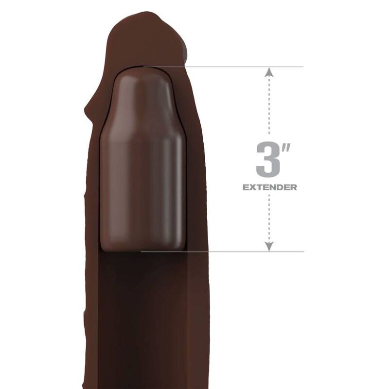 FANTASY X- TENSIONS - PIPEDREAMS SLEEVE 22,86 CM + 7,62 CM PLUG BROWN 1 