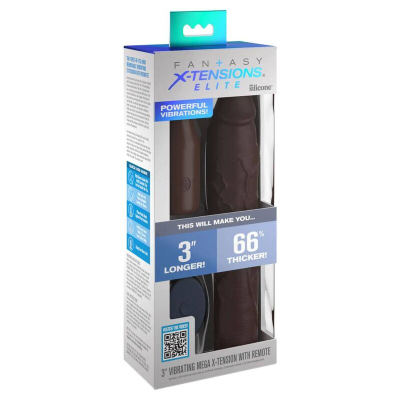 FANTASY X- TENSIONS - PIPEDREAMS SLEEVE 22,86 CM + 7,62 CM PLUG REMOTE BROWN 1 