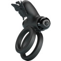 PRETTY LOVE - DOUBLE VIBRATING RING WITH BLACK STIMULATOR 4 