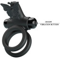 PRETTY LOVE - DOUBLE VIBRATING RING WITH BLACK STIMULATOR 8 