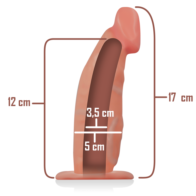 INTENSE - HARNAIS CREUX AVEC GODE 18 X 3,5 CM 5 