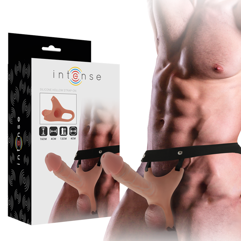 INTENSE - HOLLOW HARNESS WITH SILICONE DILDO 16 X 3.5 CM 2 