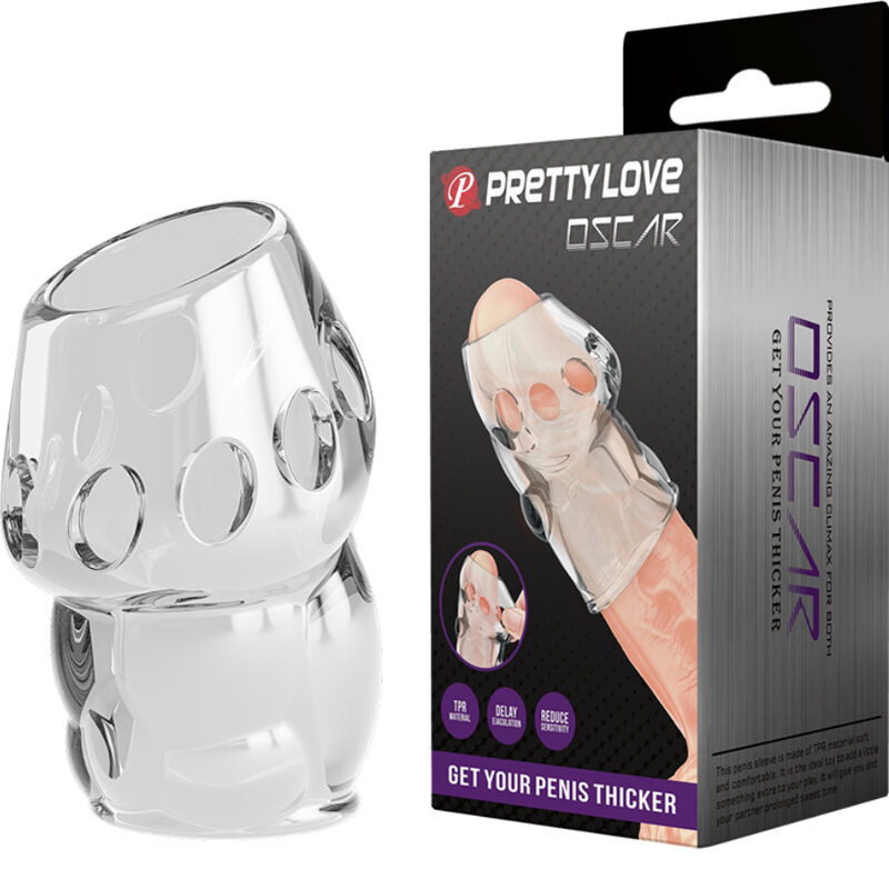 PRETTY LOVE - PÉNIS TRANSPARENT OSCAR PLUS ÉPAIS 1 