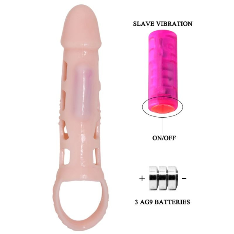 PRETTY LOVE - HARRISON PENIS EXTENDER COVER MIT VIBRATION UND RIEMEN 13.5 CM 4 