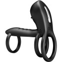 PRETTY LOVE - GAINE PÉNIS JAMMY 12 VIBRATIONS AVEC LANGUE EN SILICONE RECHARGEABLE 2 