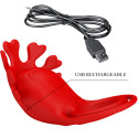 PRETTY LOVE - ANELLO VIBRATORE RUBEN 7 VIBRAZIONI IN SILICONE ROSSO 7 