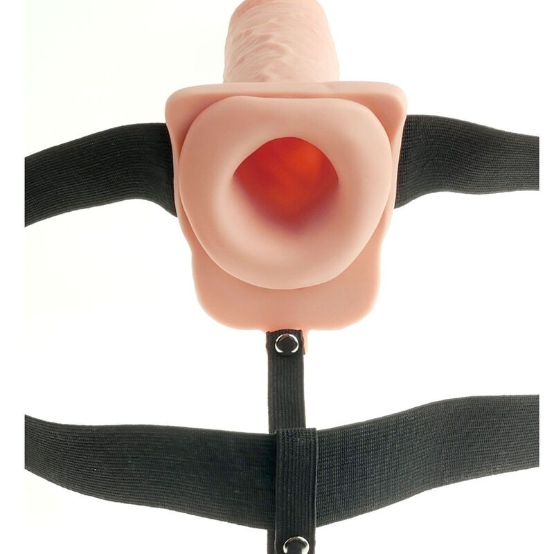 FETISH FANTASY SERIES - VERSTELLBARES GURT REALISTISCHER PENIS MIT WIEDERAUFLADBAREN BLLEN UND VIBRATOR 28 CM 3 