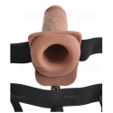 FETISH FANTASY SERIES - VERSTELLBARES GURT REALISTISCHER PENIS MIT WIEDERAUFLADBAREN BLLEN UND VIBRATOR 17,8 CM 2 