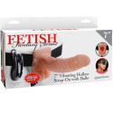 FETISH FANTASY SERIES - ADJUSTABLE HARNESS REMOTE CONTROL REALISTIC PENIS WITH TESTICLES 17.8 CM 4 