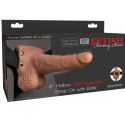 FETISH FANTASY SERIES - ADJUSTABLE HARNESS REALISTIC PENIS WITH RECHARGEABLE TESTICLES AND VIBRATOR 15 CM 5 