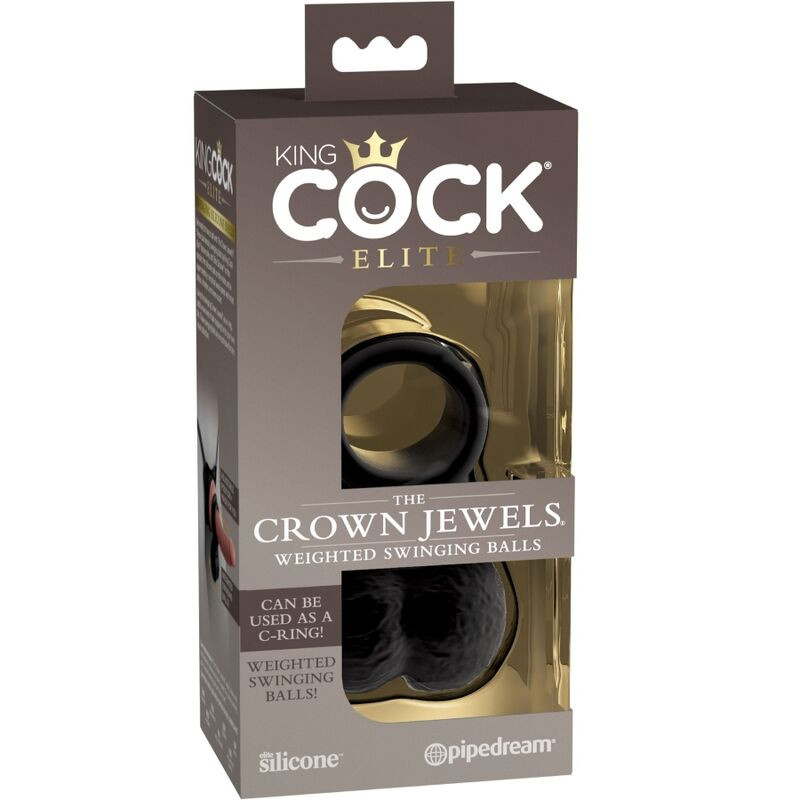 KING COCK - ELITE RING WITH TESTICLE SILICONE 6 