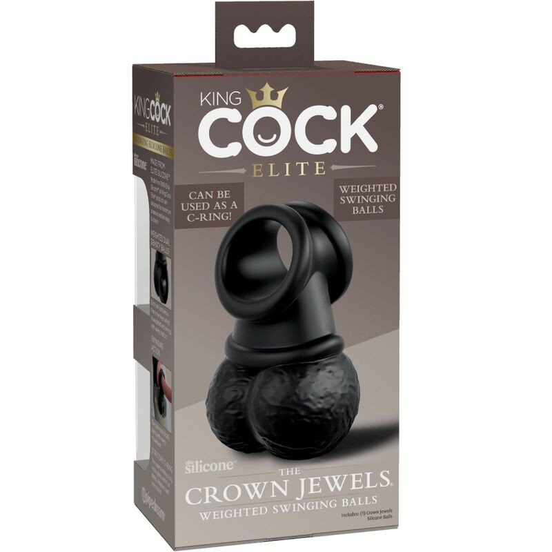 KING COCK - ELITE RING WITH TESTICLE SILICONE 7 