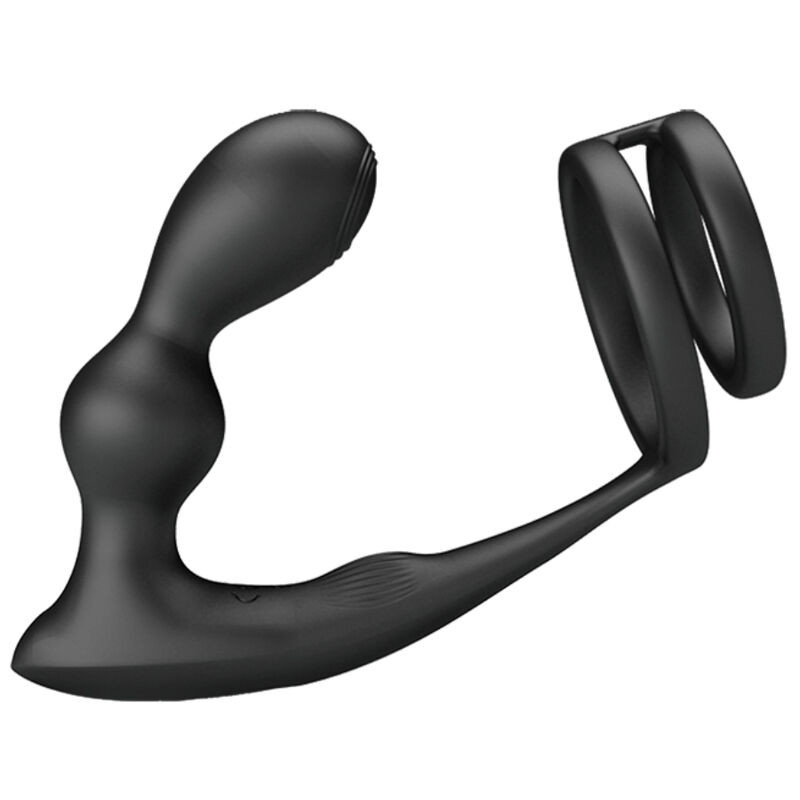 PRETTY LOVE - MARSHALL PENIS RING WITH VIBRATORY ANAL PLUG WITH REMOTE CONTROL 1 