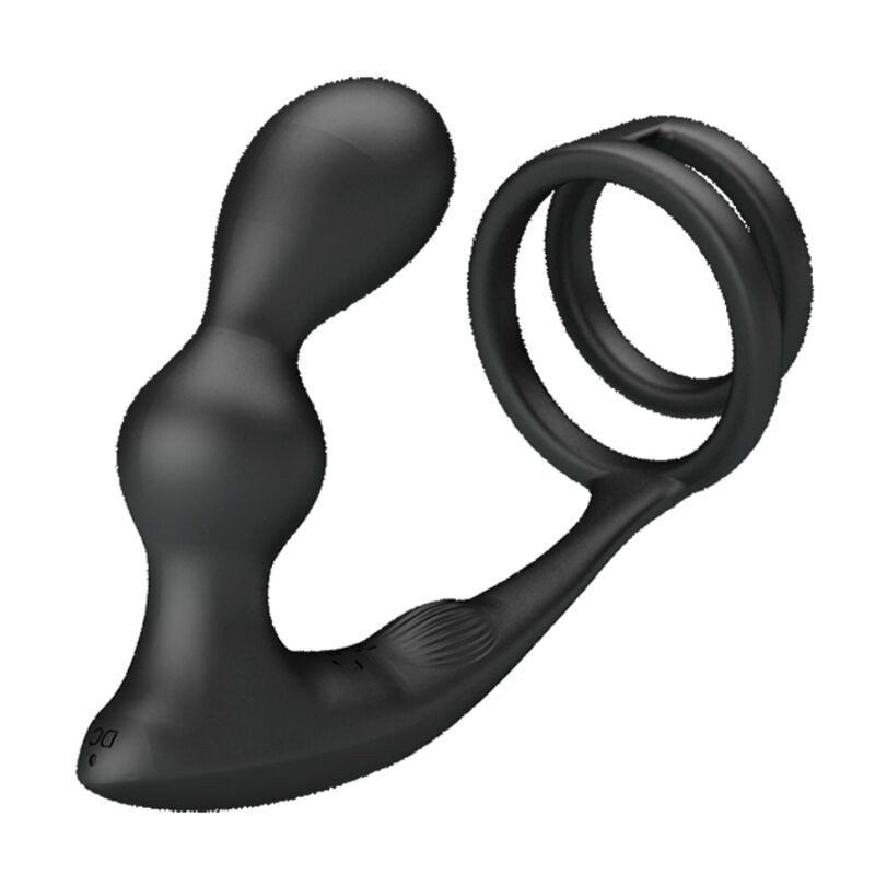 PRETTY LOVE - MARSHALL PENIS RING WITH VIBRATORY ANAL PLUG WITH REMOTE CONTROL 2 