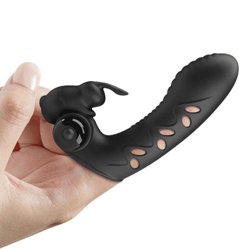 PRETTY LOVE - VANCE BLACK RABBIT VIBRATOR FINGERABDECKUNG 5 