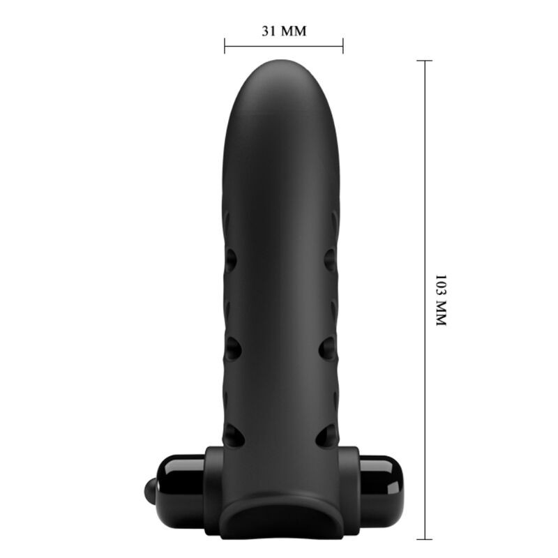 PRETTY LOVE - VANCE BLACK RABBIT VIBRATOR FINGER COVER 6 