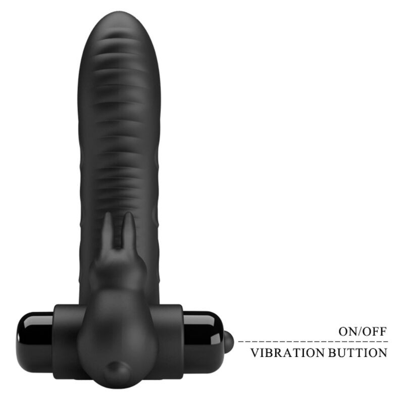 PRETTY LOVE - VANCE BLACK RABBIT VIBRATOR FINGERABDECKUNG 7 