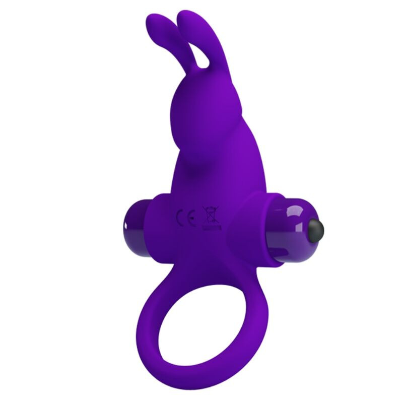 PRETTY LOVE - ANELLO VIBRATORE I CONIGLIO PER PENE VIOLA 2 