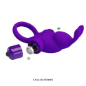 PRETTY LOVE - ANELLO VIBRATORE I CONIGLIO PER PENE VIOLA 6 