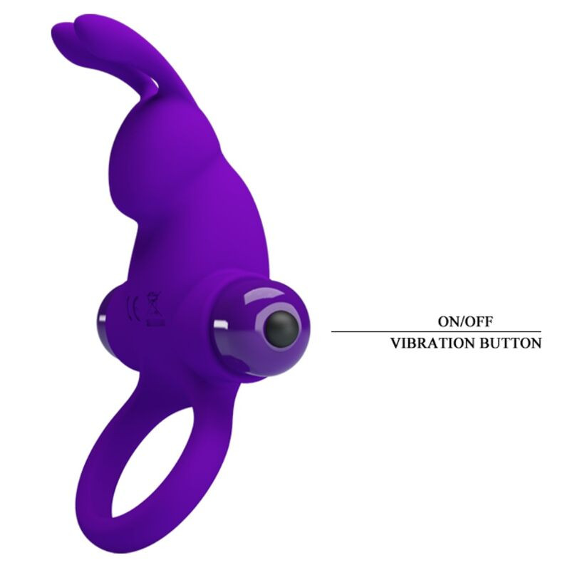 PRETTY LOVE - VIBRATOR RING I RABBIT FOR PURPLE PENIS 7 